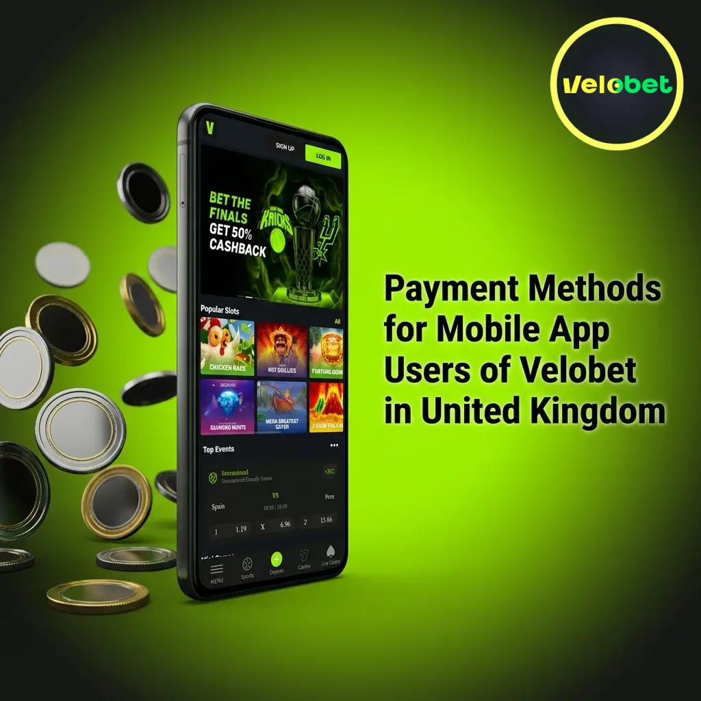 Velobet mobile app payment methods in UK including Visa, Mastercard, Apple Pay, bank transfer, and cryptocurrencies