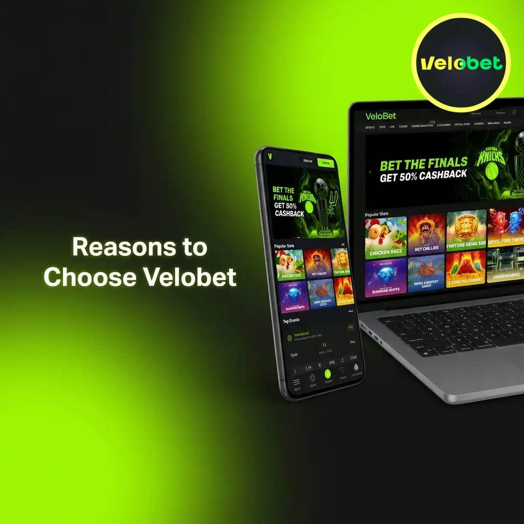 Velobet sportsbook and casino platform offering 5000+ games, crypto deposits, esports betting, and dual welcome bonuses