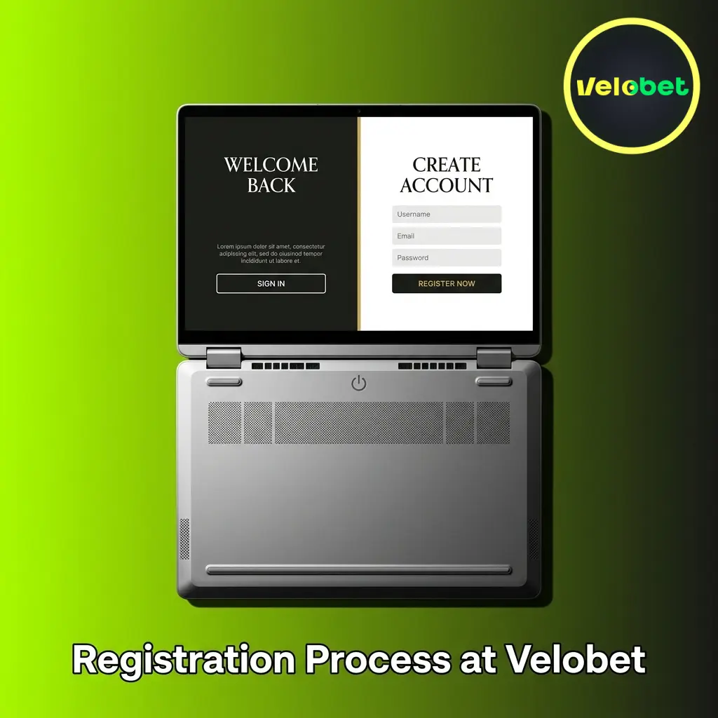 Velobet registration process steps showing account creation form for sports betting and casino access in the UK