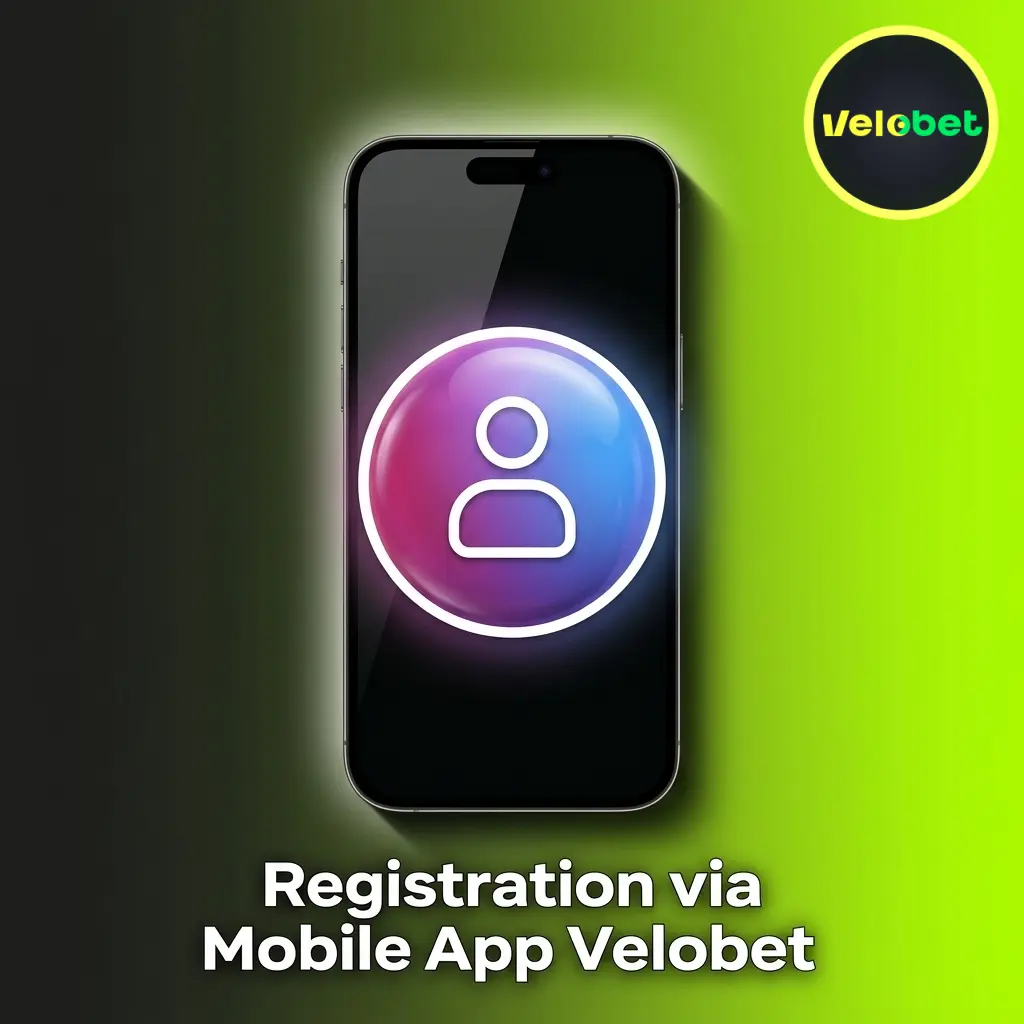 Velobet mobile app registration steps on Android and iOS showing register button and account setup form