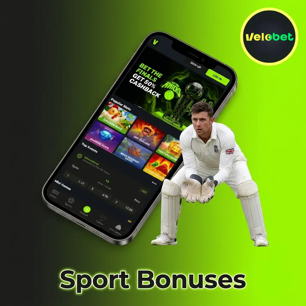 Velobet sport bonuses including 150% welcome offer, free bets, acca boosts, and esports promotions for UK bettors